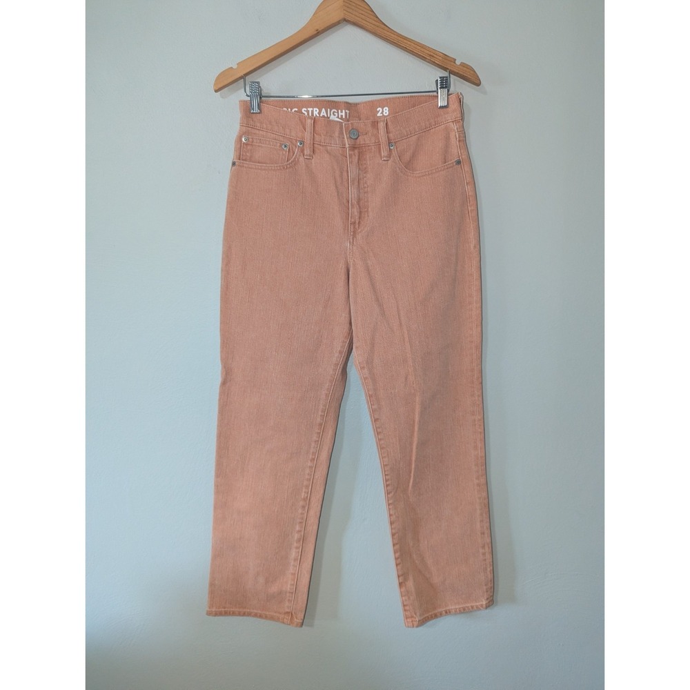 28 NWT J. Crew Classic Straight Denim Jeans in Peach